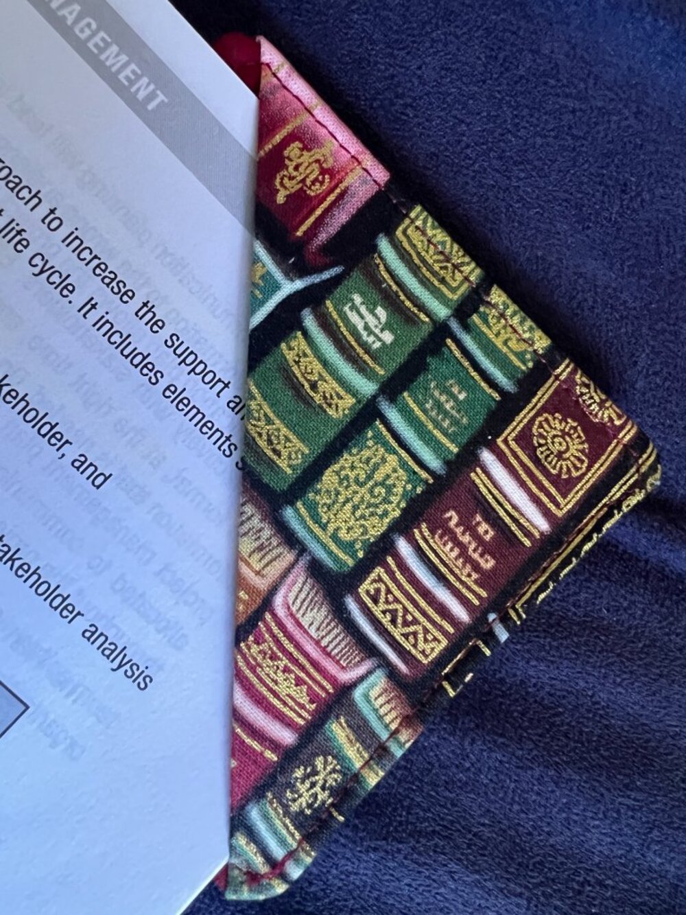 NWOT Book Sleeve & e-Reader Pouch, Button Closure, Front Pocket, Bookmark - Picture 11 of 14